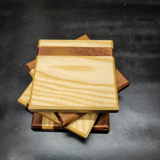 Ash and Monkey Pod Coaster Set