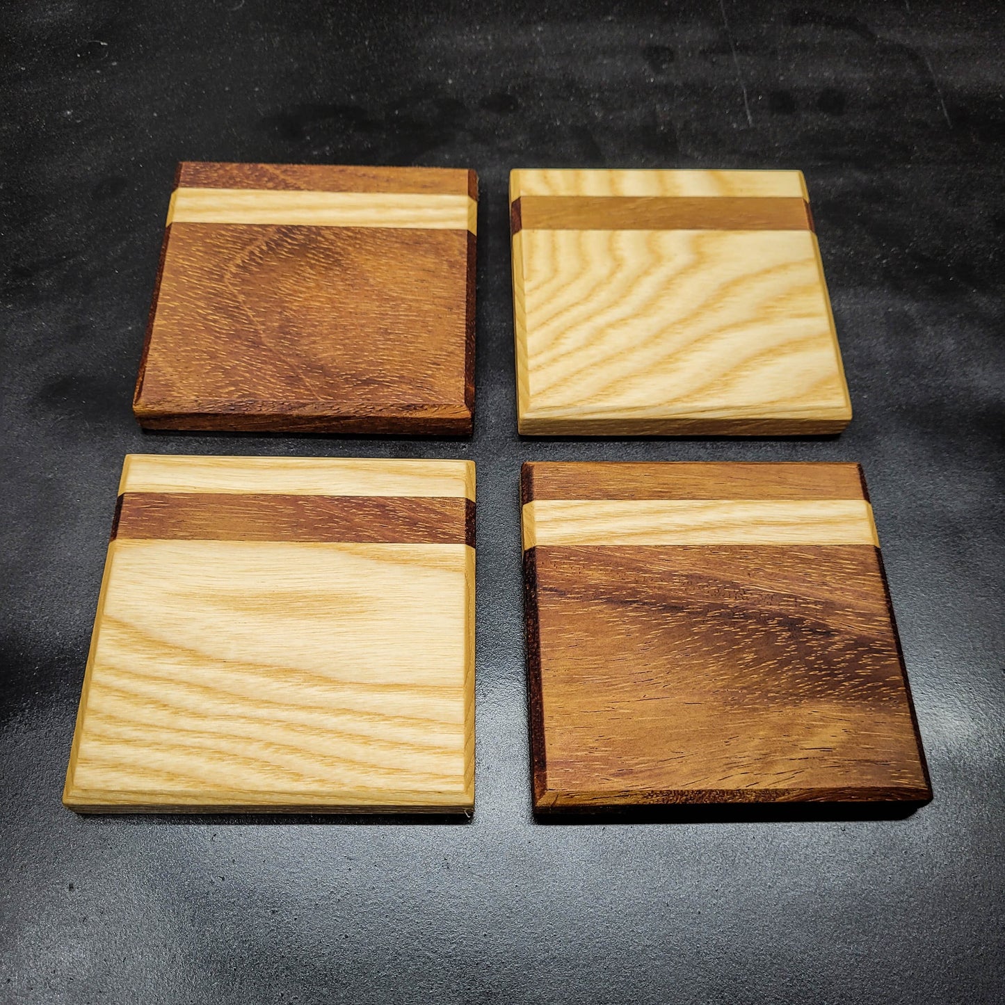 Ash and Monkey Pod Coaster Set