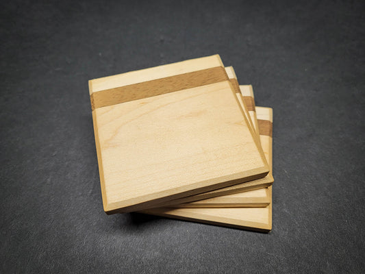 Maple and Monkey Pod Coaster Set