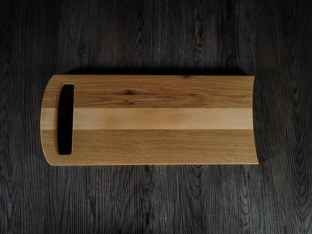 White Oak and Maple Wood Cutting Board
