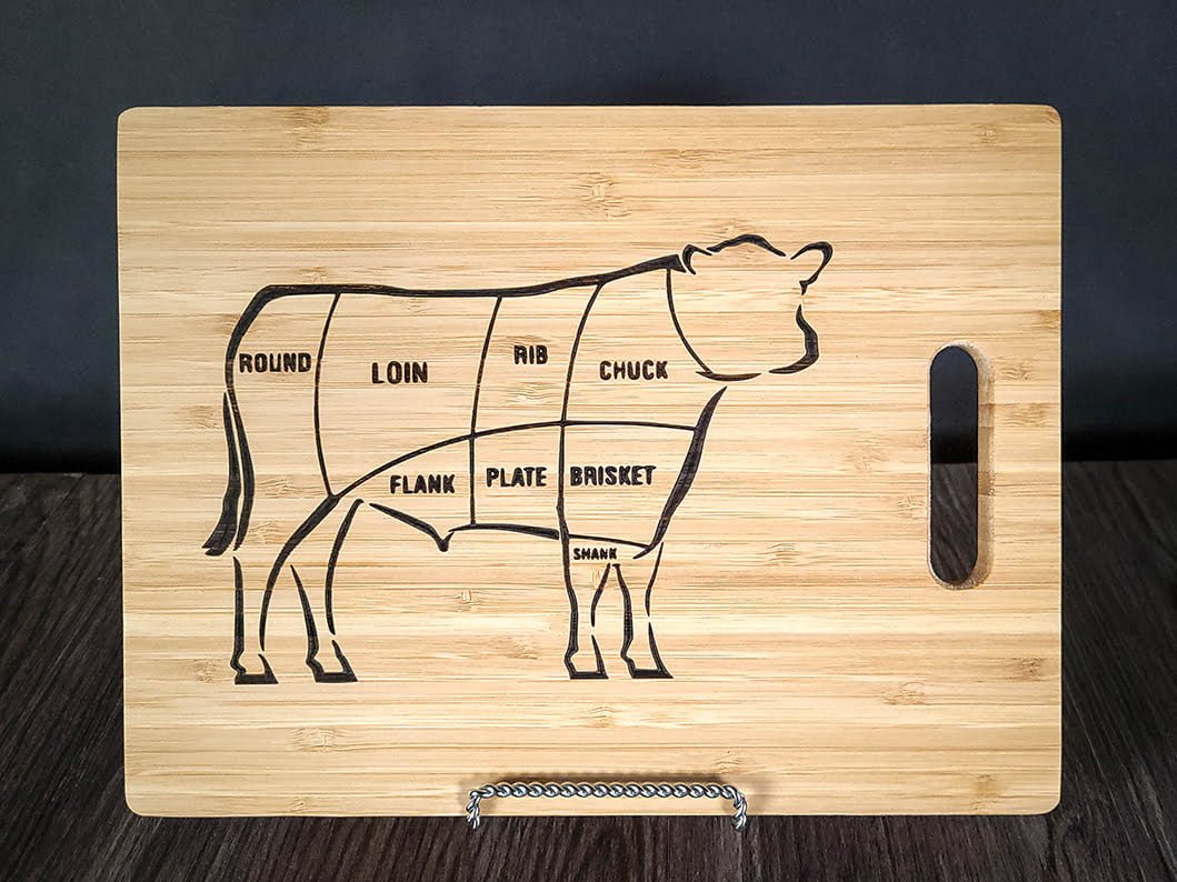 Laser Engraved "Beef Chart" Board