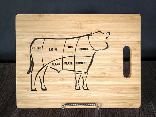 Laser Engraved "Beef Chart" Board