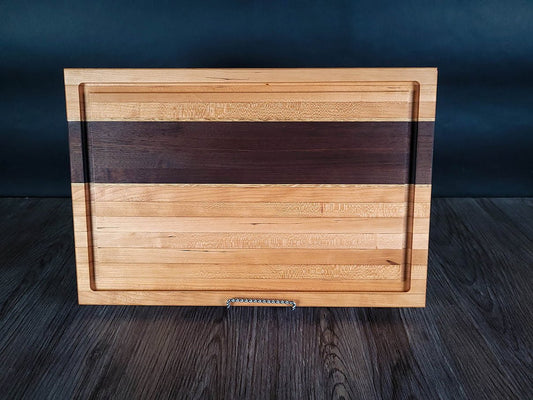 Cherry and Walnut Wood Cutting Board