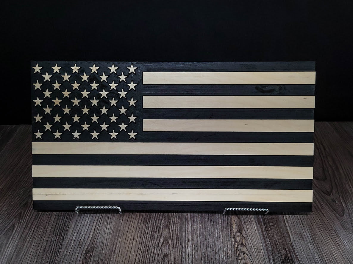 Black and White American Flag