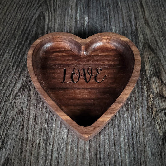 Walnut Love Jewelry Tray