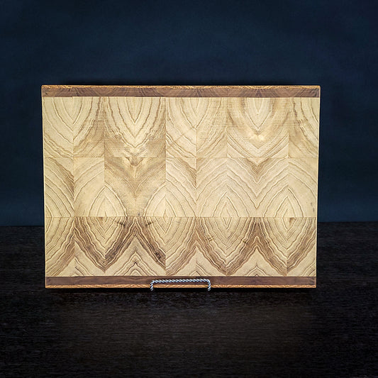 End Grain Limba and Walnut Cutting Board