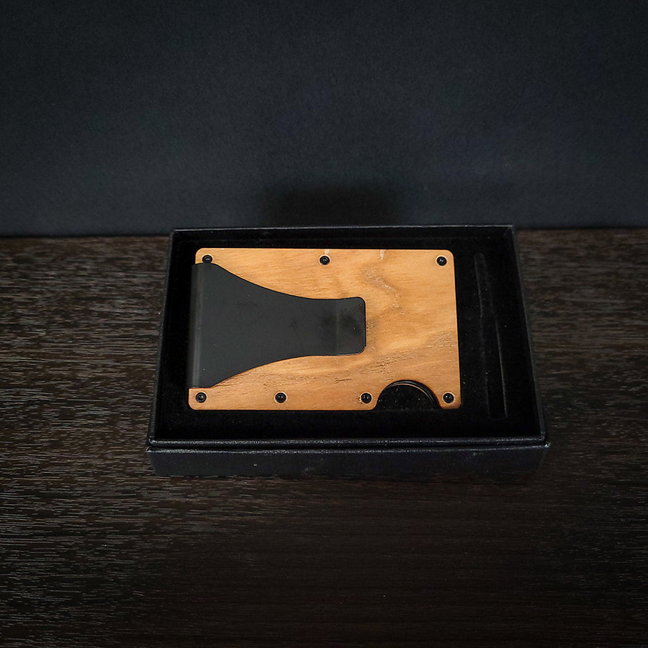 Large Deer Laser Engraved Wooden Wallet