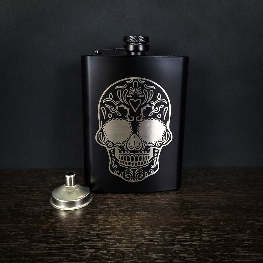 Sugar Skull Stainless Steel Flask