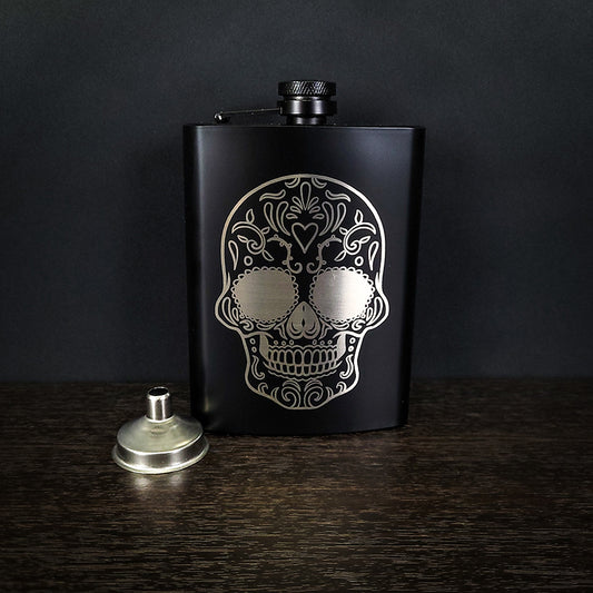 Sugar Skull Stainless Steel Flask