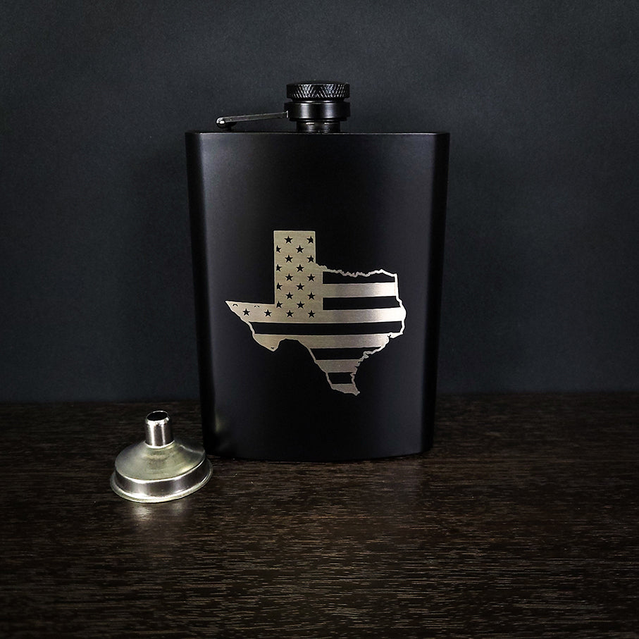 Texas Stars & Stripes Stainless Steel Flask