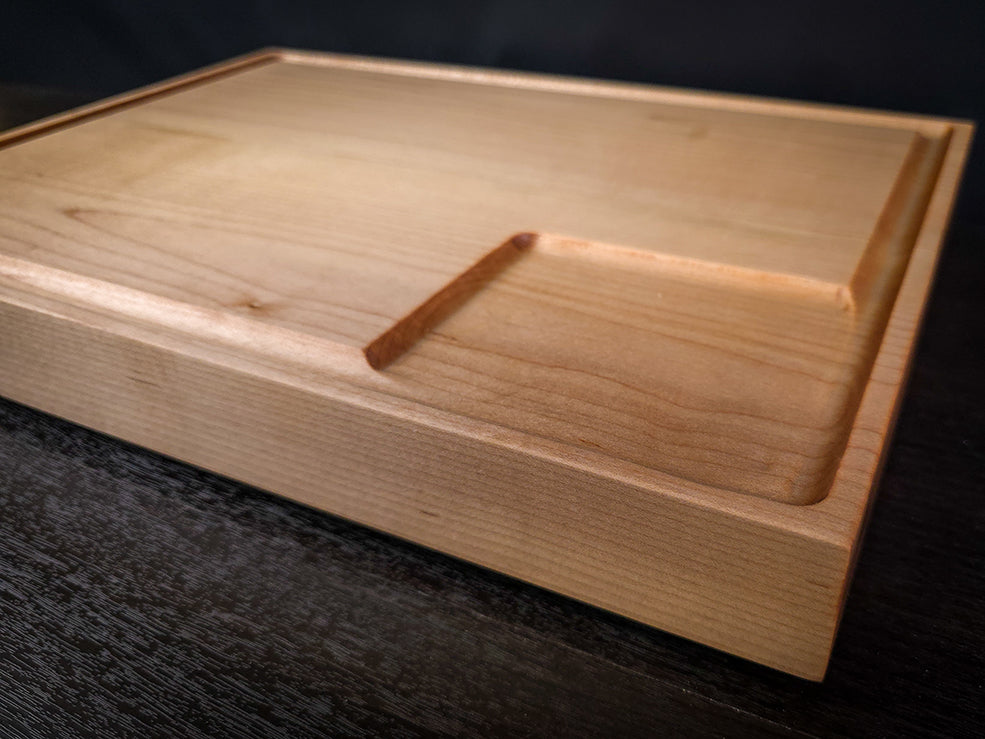Hard Maple Cutting Board with Juice Groove and Juice Trough