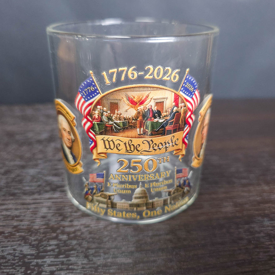 America 250th Cigar Ashtray with Whiskey Glass