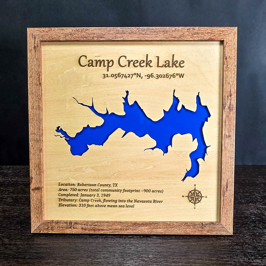 Laser Cut Lake Maps