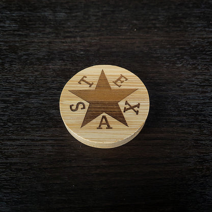 Texas Star Laser Engraved Bamboo Magnetic Bottle Opener