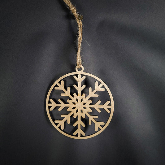 Wooden Snowflake Ornament