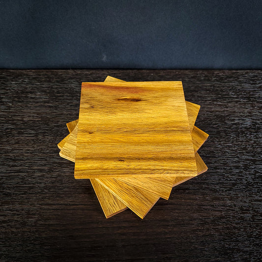 Canary Wood Coaster Set