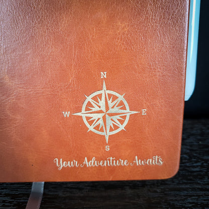 Your Adventure Awaits Laser Engraved Leather Journal