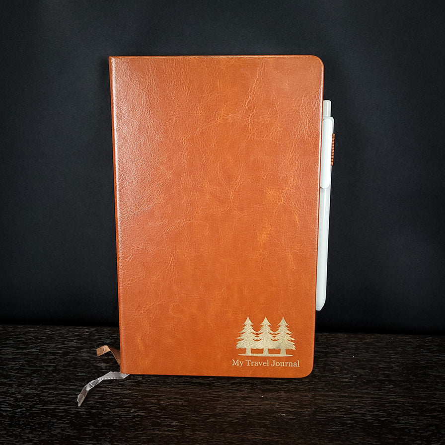 My Travel Journal Laser Engraved Leather Journal