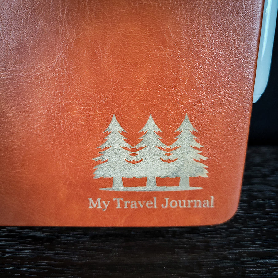 My Travel Journal Laser Engraved Leather Journal