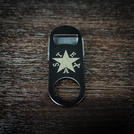 Texas Star Laser Engraved Stainless Steel Bottle Opener