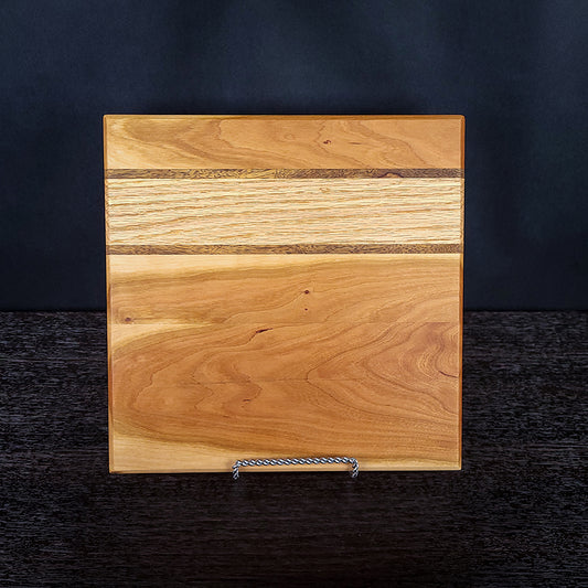 Cherry, Oak, and Palm Square Cutting Board