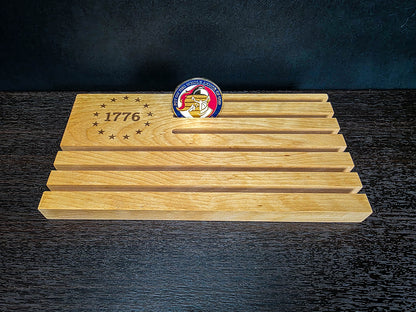 1776 Flag Challenge Coin Display