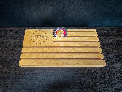 1776 Flag Challenge Coin Display