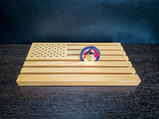 American Flag Challenge Coin Display