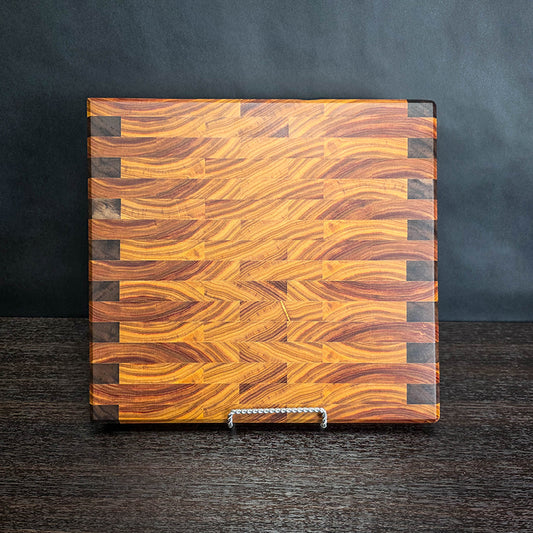 Canary and Walnut End Grain Cutting Board