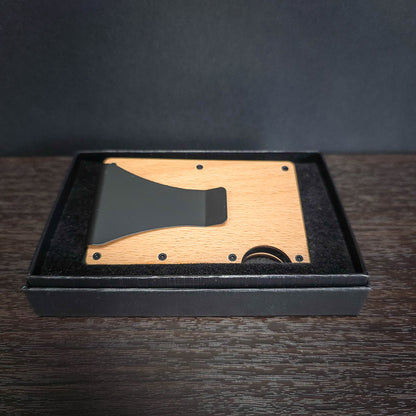Laser Engraved Shark Wooden Wallet