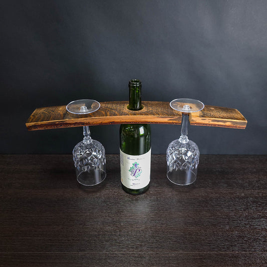 Reclaimed Wine Barrel Stave Display