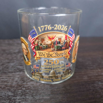 America 250th Cigar Ashtray with Whiskey Glass