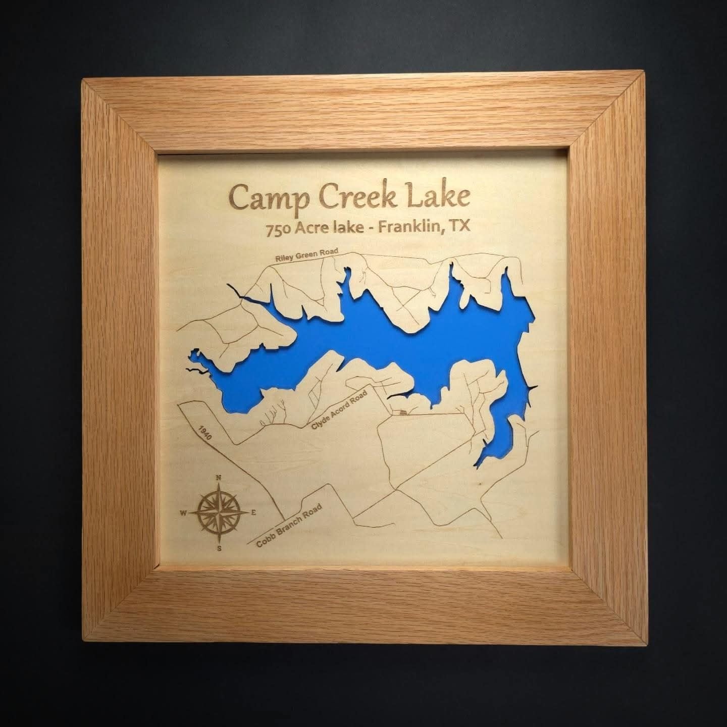 Laser Cut Lake Maps