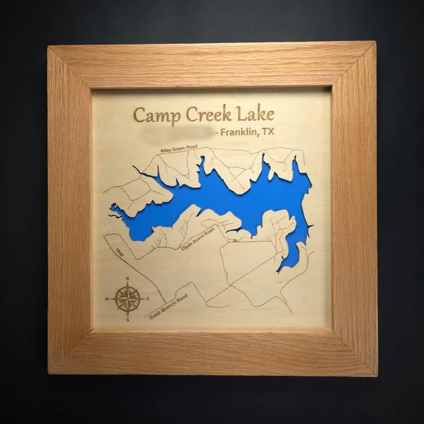 Laser Cut Lake Maps