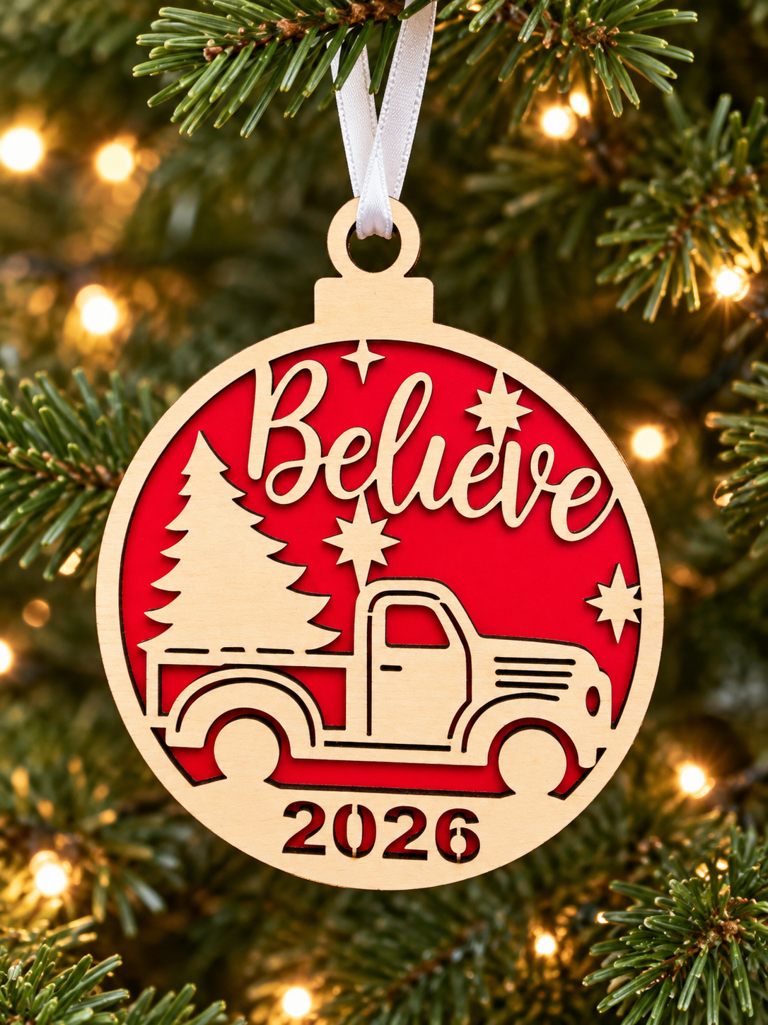 2026 Believe Christmas Ornament