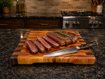 Canary and Walnut End Grain Cutting Board