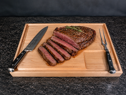 Hard Maple Cutting Board with Juice Groove and Juice Trough
