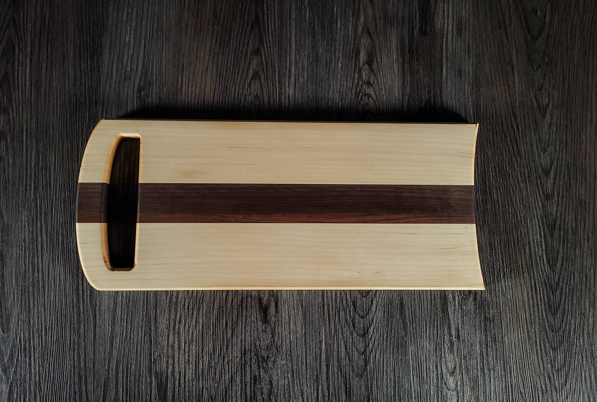 Maple and Walnut with Handle Cutting Board